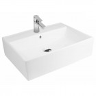 Oltens Hyls umywalka 58,5x44 cm nablatowa prostokątna biała 41310000