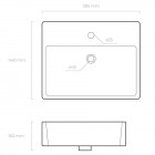 Oltens Hyls umywalka 58,5x44 cm nablatowa prostokątna biała 41310000
