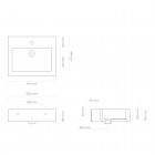 Oltens Susa umywalka 50x41 cm wisząca biała 41403000