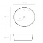 Oltens Lysake umywalka 48,5 cm nablatowa okrągła biała 41307000