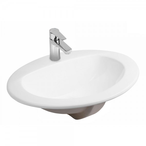 Oltens Kjos umywalka 52x43 cm wpuszczana owalna biała 41200000