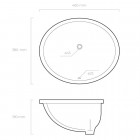 Oltens Mana umywalka 46x38 cm podblatowa owalna biała 40100000