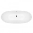 Oltens Folda wanna wolnostojąca 170x72 cm owalna akrylowa biała 12010000