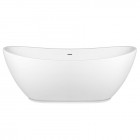 Oltens Folda wanna wolnostojąca 170x72 cm owalna akrylowa biała 12010000