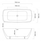 Oltens Millaa wanna wolnostojąca 170x78 cm owalna akrylowa biała 12002000