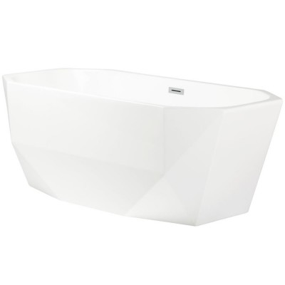 Oltens Stygg wanna wolnostojąca 160x73 cm owalna akrylowa biała 12005000 Oltens Stygg wanna wolnostojąca 160x73 cm owalna akrylowa biała 12005000