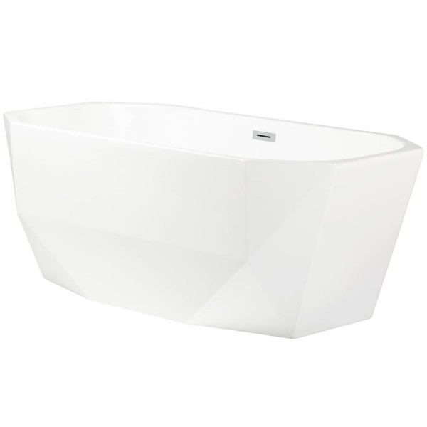 Oltens Stygg wanna wolnostojąca 160x73 cm owalna akrylowa biała 12005000