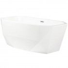 Oltens Stygg wanna wolnostojąca 160x73 cm owalna akrylowa biała 12005000