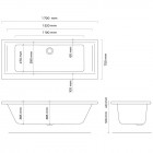 Oltens Selfoss wanna prostokątna 170x75 cm akrylowa biała 10006000
