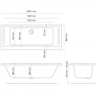 Oltens Selfoss wanna prostokątna 180x80 cm akrylowa biała 10007000