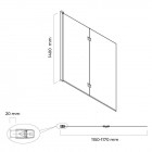 Oltens Sela parawan nawannowy 115x140 cm 2-częściowy 23202100