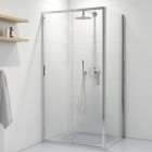 Oltens Fulla kabina prysznicowa 100x80 cm prostokątna drzwi ze ścianką 20202100