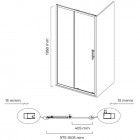 Oltens Fulla kabina prysznicowa 100x80 cm prostokątna drzwi ze ścianką 20202100