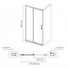 Oltens Fulla kabina prysznicowa 120x80 cm prostokątna drzwi ze ścianką 20203100