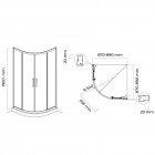 Oltens Vorma kabina prysznicowa 90x90 cm półokrągła 20102100