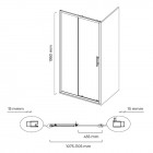 Oltens Fulla drzwi prysznicowe 110 cm 21201100