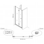 Oltens Trana drzwi prysznicowe 90 cm 21208100