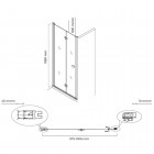 Oltens Trana drzwi prysznicowe 100 cm 21209100