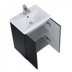 Elita Meble Kido Black Mat zestaw szafka z umywalką 50 cm 168096