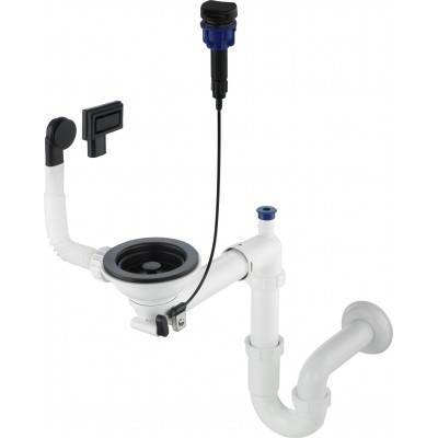OUTLET Deante Space Saver syfon do zlewozmywaków granitowych czarny mat ZXY N972