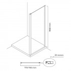 Oltens Fulla ścianka prysznicowa 80 cm boczna do drzwi 22100100