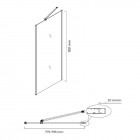 Oltens Trana ścianka prysznicowa 80 cm boczna do drzwi 22102100