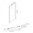 Oltens Trana ścianka prysznicowa 90 cm boczna do drzwi 22103100