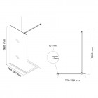 Oltens Vida ścianka prysznicowa Walk-in 80 cm 22001100