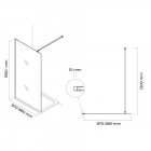 Oltens Vida ścianka prysznicowa Walk-in 90 cm 22002100