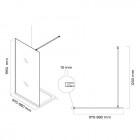 Oltens Vida ścianka prysznicowa Walk-in 100 cm 22003100