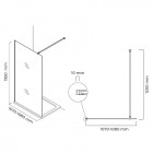 Oltens Vida ścianka prysznicowa Walk-in 110 cm 22006100