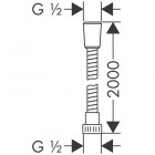 Hansgrohe wąż prysznicowy Metaflex 1,25m, 1,60m, 2m 28262000