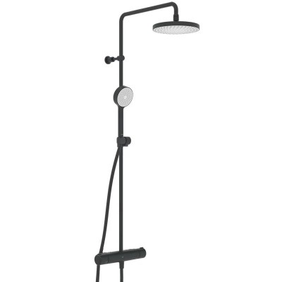 Oras Nova zestaw natryskowy termostatyczny czarny mat 7402-33