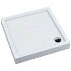 Oltens Vindel brodzik kwadratowy 80x80 cm akrylowy biały 17003000