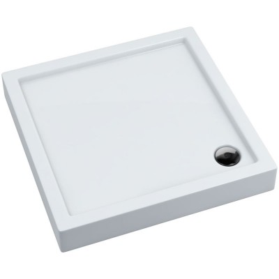 Oltens Vindel brodzik kwadratowy 80x80 cm akrylowy biały 17003000