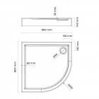 Oltens Vindel brodzik półokrągły 80x80 cm akrylowy biały 16003000