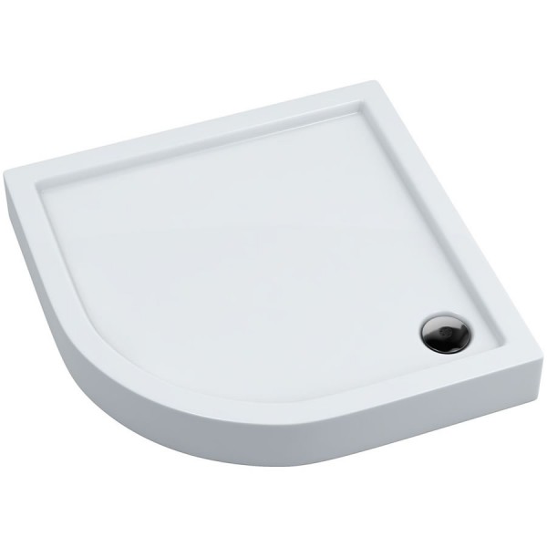 Oltens Vindel brodzik półokrągły 80x80 cm akrylowy biały 16003000