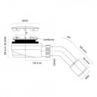 Oltens Pite Turbo syfon brodzikowy 90 mm 08001000