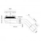 Oltens Pite Turbo Slim syfon brodzikowy 90 mm niski 08002000