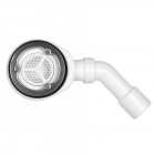 Oltens Pite Turbo syfon brodzikowy 90 mm bez pokrywy z metalową flanszą 08004000