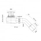 Oltens Pite Turbo syfon brodzikowy 50 mm 08003000
