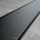 Oltens Langan odpływ liniowy 60 cm odwracalny czarny mat 30005300