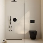 Oltens Langan odpływ liniowy 60 cm odwracalny czarny mat 30005300