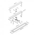 Oltens Langan odpływ liniowy 80 cm odwracalny czarny mat 30007300