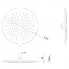 Oltens Sondera deszczownica 30 cm okrągła chrom 37002100