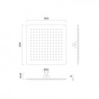 Oltens Sondera deszczownica 30x30 cm kwadratowa chrom 37003100