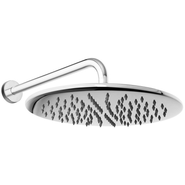 Oltens Sondera Lagan deszczownica 30 cm okrągła z ramieniem ściennym chrom 36013100