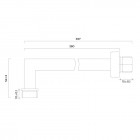 Oltens Vindel deszczownica 25x25 cm kwadratowa z ramieniem ściennym chrom 36014100