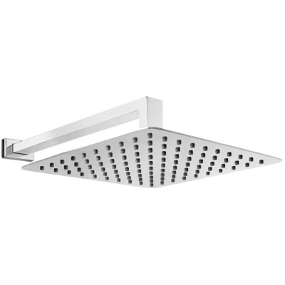 Oltens Vindel deszczownica 25x25 cm kwadratowa z ramieniem ściennym chrom 36014100