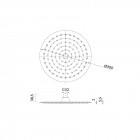Oltens Vindel Lagan deszczownica 30 cm okrągła z ramieniem ściennym czarny mat 36012300
